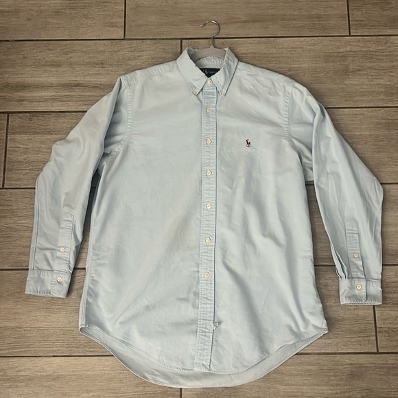 Polo Ralph Lauren Blue Oxford Button Down Cotton Shirt Size 16-34 - Picture 1 of 8
